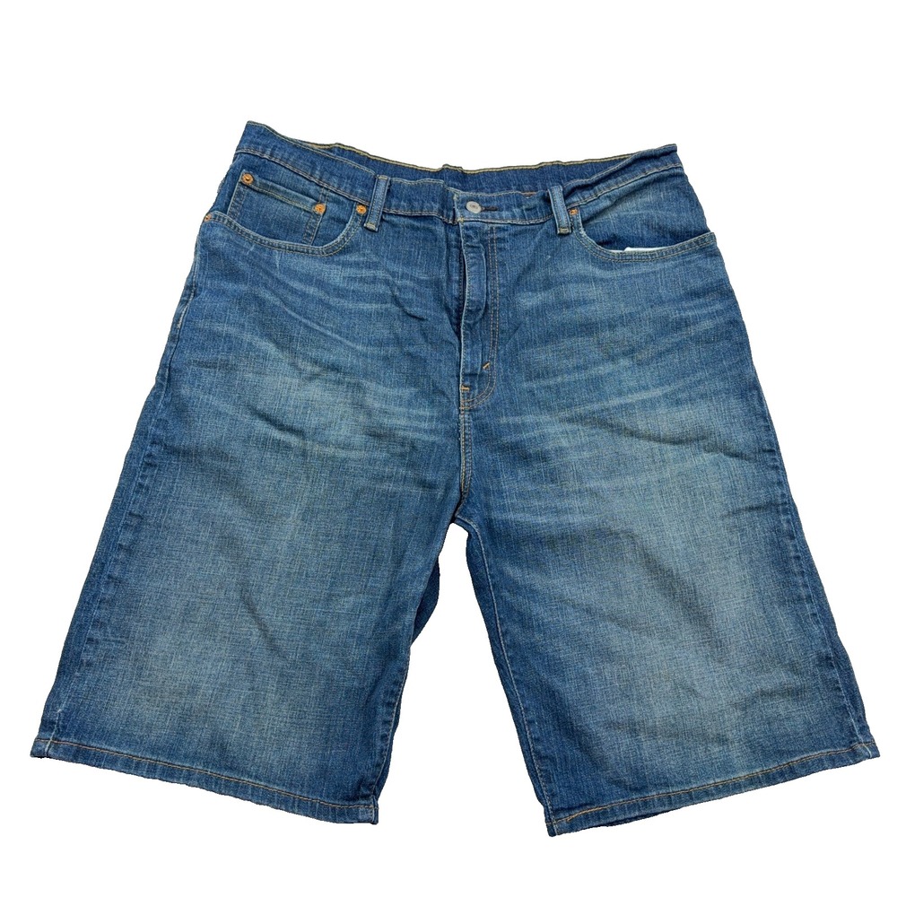 Levis 569 Shorts Men 38 Loose Fit Jorts Baggy Skate Med Wash Faded Wide Adult